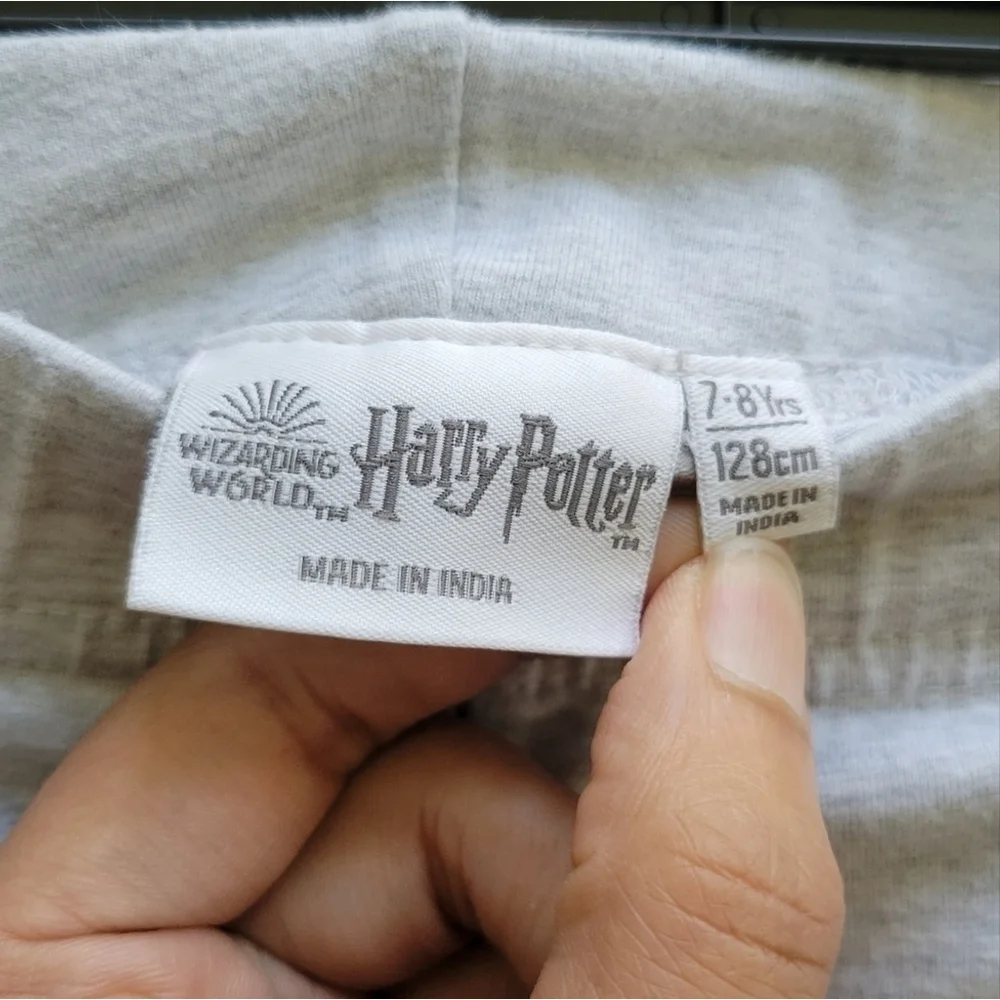 Harry Potter Hogwarts Girls Gray Short Tights – Size 7-8Y